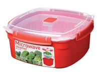 Sistema Microwave Steamer & Basket 3.4L Cooker Lunch Food Dinner Container Tray