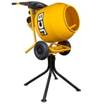 JCB Electric Cement Mixer 550W 110V 134L Drum Seam Welded Tip Up Concret Mortar Mixer 550W with 2 Welded Paddles, 100L Mixing Capacity, Three Positions, Removable Stand, 3 Year Warranty