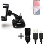 Car holder windshield dashboard for Samsung Galaxy A13 charger Cell phone mount 