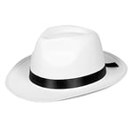 Boland 04372 Chapeau Mafia pour homme Taille unique, Blanc