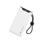 WE Batterie de secours, Power Bank, 10 000 mAh, PD 18W 1 port USB-A, 1 port USB-C pour chargement simultané - Blanc