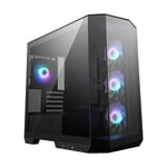 MSI MAG PANO M100L PZ Micro-ATX PC Case - Micro-ATX Capacity, GPU Support Stand, Level Indicator, Dust Filters, 33 mm Cable Routing Space, USB Type-C (20Gbps)