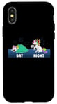 Coque pour iPhone X/XS Sleep All Day Play Games All Night Unicorn Gamer