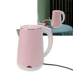 (Pink)Electric Kettle 2000W 2L Hot Water Boiler Stainless Steel Interior Hot