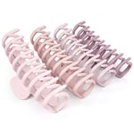 FRAMAR Hair Claw Clips Women - Extra Large Claw Clips For Thick Hair, Large Hair Clip, Hair Clips Women, Hair Claws For Thick Hair, Large Claw Clip, Large Hair Clips For Thick Hair – Blush 4 Pack