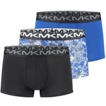 Michael Kors 3P Stretch Factor Trunks Svart/Marine/Hvit bomull Small Herre