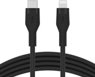 Belkin Flex Usb-c To Lightning Cabel Silicone 2m. Sort