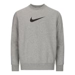 Nike Mens Repeat Crew Neck Sweatshirt Pullover in Grey Cotton - Size Medium