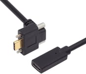 Câble Usb-C Usb 3.1 Type C Coudé Mâle Vers Femelle Câble D'Extension De Données À Vis De Verrouillage Pour Caméra Realsense Vr Quest Link