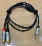 PHONO LEAD FOR PANASONIC SOUND BAR SC-HTB8 CONNECT PC TO SPEAKERS - TOP QUALITY