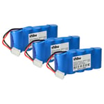 vhbw 3x Batteries Ni-MH 2000mAh (6V) outillage compatible avec Bosch Somfy K8, K10, K12, K17 Remplacent Bosch 9 500 005, 9000163, FD252/10.