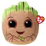 Ty - Marvel Squish a boos - Coussin Groot 20 cm - TY39251 - Marron, Vert - Dès 3 Ans