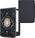 Étui Compatible Avec Pocketbook Verse/Verse Pro/Verse Color/Vivlio Light/Light Hd Coque - Étui À Rabat Magnétique Tablette Ereader Similicuir - Bleu Foncé-Jaune-Noir[Com300593]