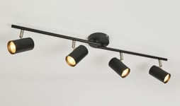 Era taklampe med 4 spotter - Svart - Svart