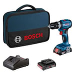 Perceuse visseuse à percussion Bosch Professional GSB 18V - 3 x 2 Ah