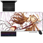 Sword Art Online Mouse Pad Rectangle Non-Slip Rubber Electronic Sports Oversized Large Mousepad Gaming Dedicated,for Laptop Computer & PC 11.8X31.5 Inch-800x400mm