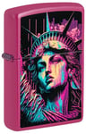 Zippo Windproof Lighter - American Lady Design Pink - Rechargeable à Vie - boîte Cadeau - Construction métallique - Made in USA