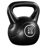 20kg Kettlebell HDPE Kettle Bell Heavy Weight for Home Gym Lifting Fitness Black