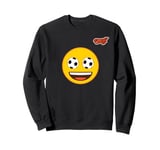 soccer eyes face Flat Sweatshirt