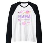 Mama of Two The Moon Girl Cosmos Stars Space 2nd Birthday Raglan Baseball Tee