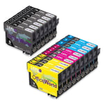 Compatible avec Epson 18 18XL Cartouche d'encre Noir/Cyan/Magenta/Jaune pour Epson 202 XP-205 XP-225 XP-305 XP-325 XP-215 XP-315