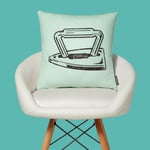 Monopoly Iron Letterpress Square Cushion - 60x60cm - Soft Touch