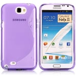 Samsung S-Line Transparent (läpinäkyvä) Galaxy Note 2 suojakuori Violetti