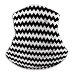 Zig Zags En Noir Et Blanc Flèche Pointue Inspirée De Carreaux Rétro Classique Monochrome,Noir Blanc Echarpes Et Foulards,Couverture Faciale,Foulards De Randonnée,Cache Nez,Polyvalent Cache-Col,