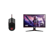 AOC AGON AGM700 Gaming Mouse 16,000 DPI Omron Switches RGB Effects Adjustable DPI Weight Gaming CU34G2X, 34 Inch WQHD Curved Monitor, 144Hz, 1 ms, AMD FreeSync, Height Adjust, USB Hub