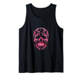 Halloween Skull Shirt Day Of The Dead Red Skull Gothic Art Tank Top