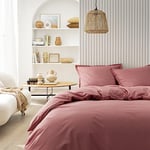 ESSIX Duvet Cover, Cotton, Indian Pink, 240x220 cm