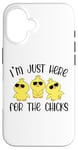 Coque pour iPhone 16 I'm Just Here for the Chicks - Adorable poussin de Pâques