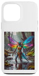 Coque pour iPhone 13 Pro Max monstre en colère moitié homme moitié dragon fly horreur scène effrayante