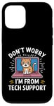 Coque pour iPhone 12/12 Pro Funny Tech Support Chat Humour Logiciel de cybersécurité pour ordinateur portable