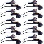 10 x Lightweight School and Tour Guide Quality DBBS Stereo Earphones 3.5mm Jack