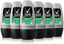 Sure Men Quantum, Strong Dry Antiperspirant Roll On Deodorant For Men, Clean An