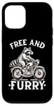 Coque pour iPhone 13 Free And Furry Racoon Moto Rider Biker Raton laveur