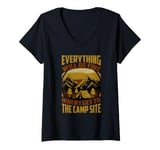 Womens Everything Will Be Fine When I Get To The Camp Site V-Neck T-Shirt