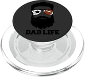 Soccer Football Dad Messy Hair Beard Soccer Football Dad PopSockets PopGrip for MagSafe