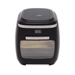 BLACK+DECKER BXAF17088GB 5-in-1 Digital Air Fryer Oven with Rotisserie Function, 60 Minute Timer, 11L, 2000W, Black