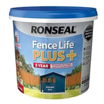 Ronseal Fence Paint Midnight Blue Life Plus 5L