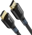 Câble Hdmi 2.1 3M, 8K Ultra Hd 48Gbps Haute Vitesse 8K60 4K120 144Hz Rtx 3080 Earc Hdr10 4:4:4 Hdcp 2.2&2.3 Dolby Compatible Avec Fire Tv/Roku Tv/Ps5/Xbox Series X/Lg,Noir,1 Paquet[YIN142567]