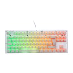 Ducky One 3 Aura White TKL mekanisk tastatur, Gateron Baby Kangaroo