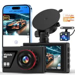 Dash Cam Front and Rear, 1080P Car Camera Dash Cam WiFi/APP Control, Mini Dash Camera for Cars with Free 32G Card, Night Vision, WDR, G-Sensor, Loop Recording, 24H Parking Dashboard Camera Dashcam