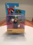 Super Mario World of Nintendo 2.5” Inch Figure Toy Standing Fire Luigi JAKKS