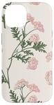 Coque pour iPhone 14 Rose pastel Fleurs sauvages Fleurs sauvages Vintage Botanique