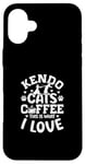 Coque pour iPhone 16 Plus Kendo Cats Coffee This Is What I Love - Kendo japonais