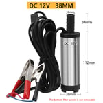 12V 38mm folder Pompe de transfert Submersible 12V DC, Diesel, carburant, eau, huile, voiture, Camping, pêche ""Nipseyteko