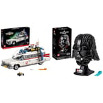 LEGO 10274 Creator Expert Ghostbusters ECTO-1 Car Kit, Large Set for Adults & 75304 Star Wars Darth Vader HelmetMask Display Building Set for AdultsCollectible Gift Model