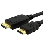 Display Port To HDMI Cable For PC Laptop TV Monitor 4K Displayport Connector